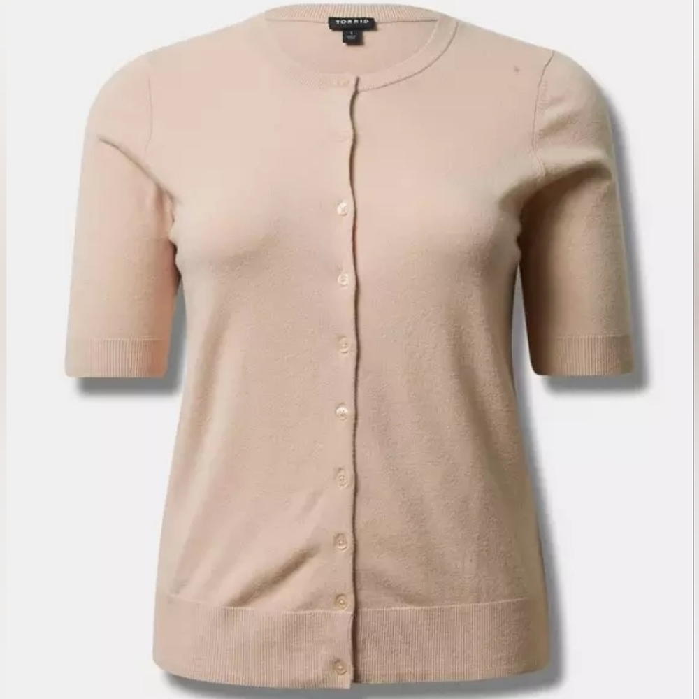 Torrid Women's Beige Button-Down Cardigan
